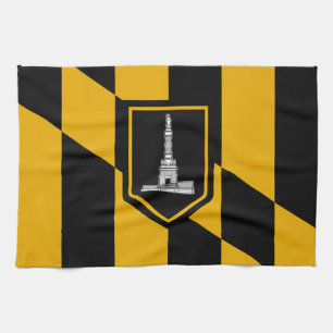 Küchentuch mit Flag von Baltimore City, USA.S.A.