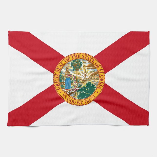 Küchentuch mit Flag von Florida, USA. (Horizontal)