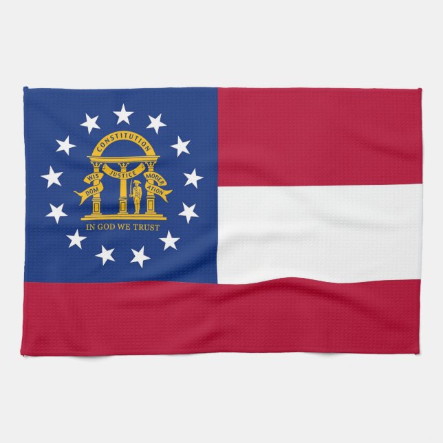 Küchentuch mit Flag von Georgia, USA. (Horizontal)
