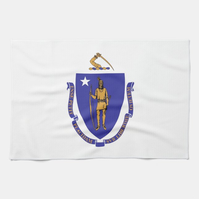 Küchentuch mit Flag von Massachusetts, USA, USA. (Horizontal)