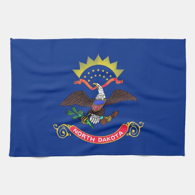 Küchentuch mit Flag von North Dakota, USA. (Horizontal)