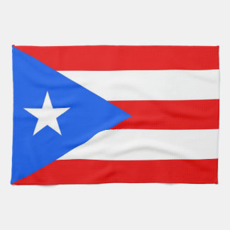 Küchentuch mit Flag von Puerto Rico, USA.