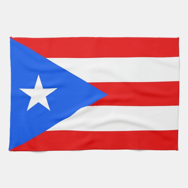 Küchentuch mit Flag von Puerto Rico, USA. (Horizontal)