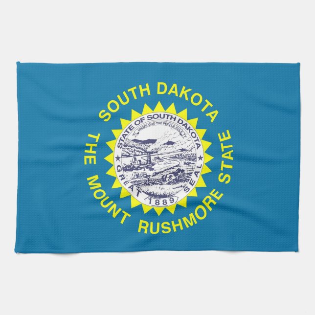 Küchentuch mit Flag von South Dakota, USA. (Horizontal)