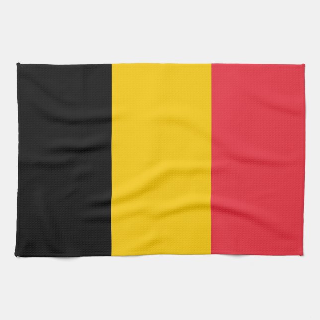 Küchentuch mit Flagge Belgiens (Horizontal)