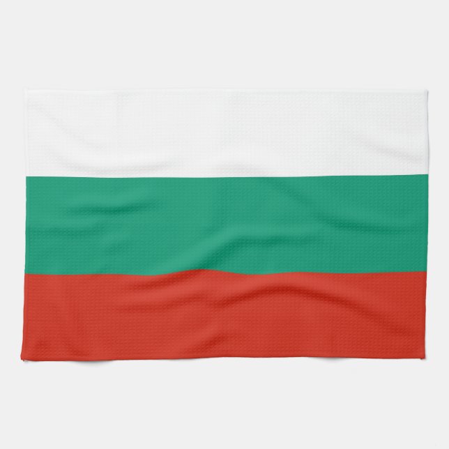 Küchentuch mit Flagge Bulgariens (Horizontal)
