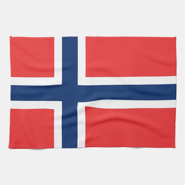 Küchentuch mit Flagge Norwegens (Horizontal)