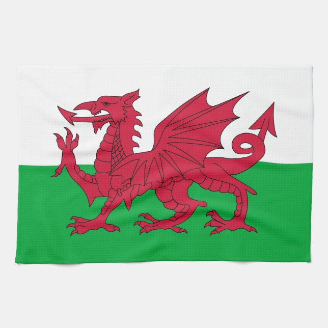 Küchentuch mit Flagge von Wales (Horizontal)