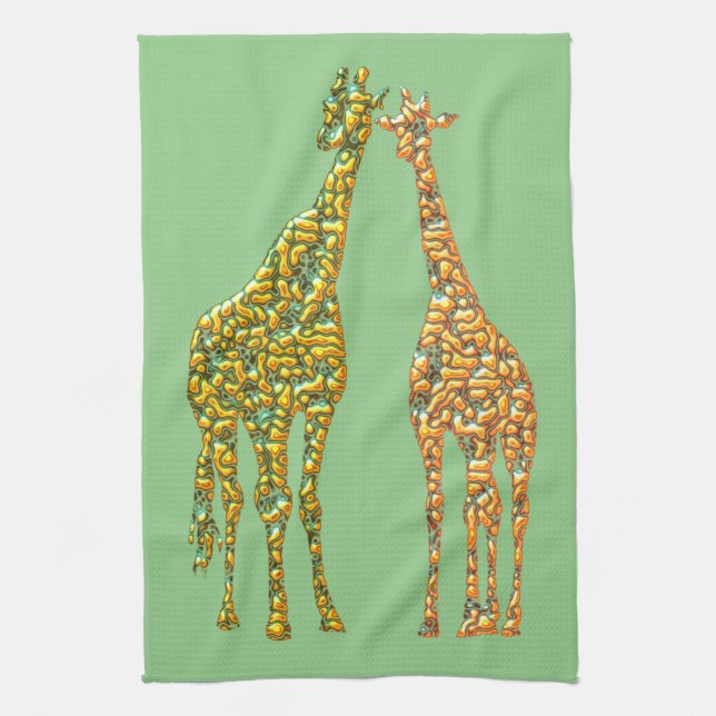 Küchentuch mit Giraffe - Ihre Farbe (Vertikal)