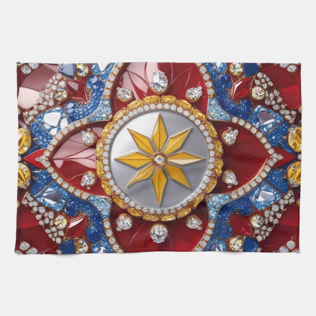 Küchentuch mit kolumbianischer Farbgestaltung (Horizontal)