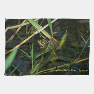 Küchentuch mit mimetisch-grünem Frosch