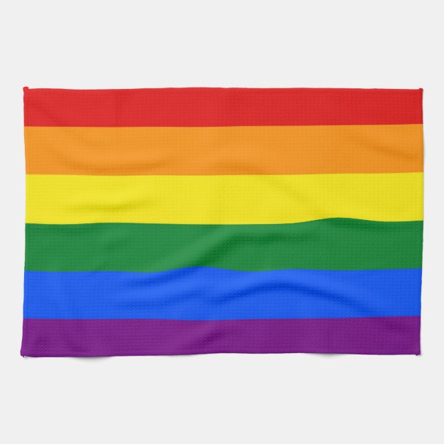 Küchentuch mit Rainbow LGBT Pride Flag (Horizontal)