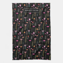 Küchentuch - Neon-Wildblumen, kundenspezifische Mo