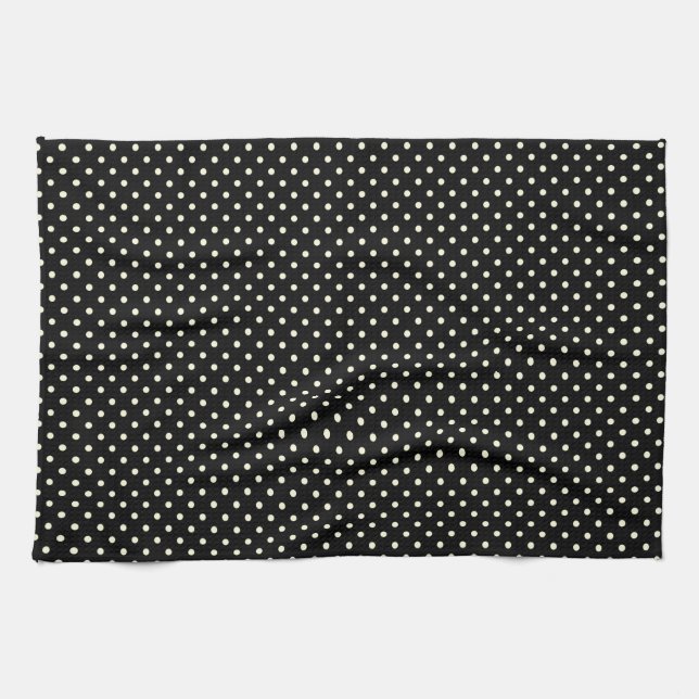 Küchentücher 16x24 Dots Schwarze Creme (Horizontal)
