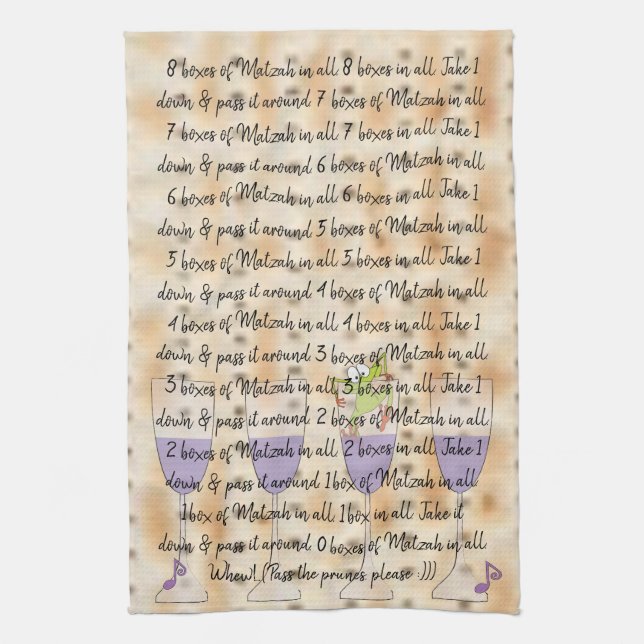 Küchentücher "8 Boxen Matzah in All" (Vertikal)