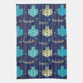 Küchentücher "Blue/Gold Dreidels"