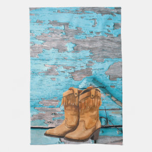 Küchentücher Blue Holz Barn Doors Boots Country Ru