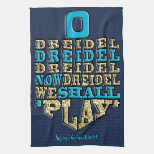 Küchentücher "Chanukah/O Dreidel Dreidel.." (Vertikal)