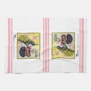 Küchentücher - Etikett für Pfauenfruchtkästen