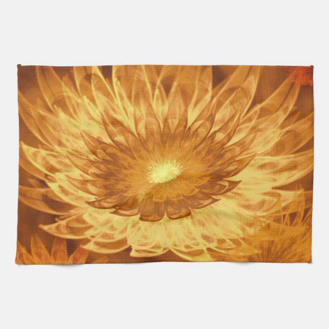 Küchentücher Fantasy Blume Gelb (Horizontal)