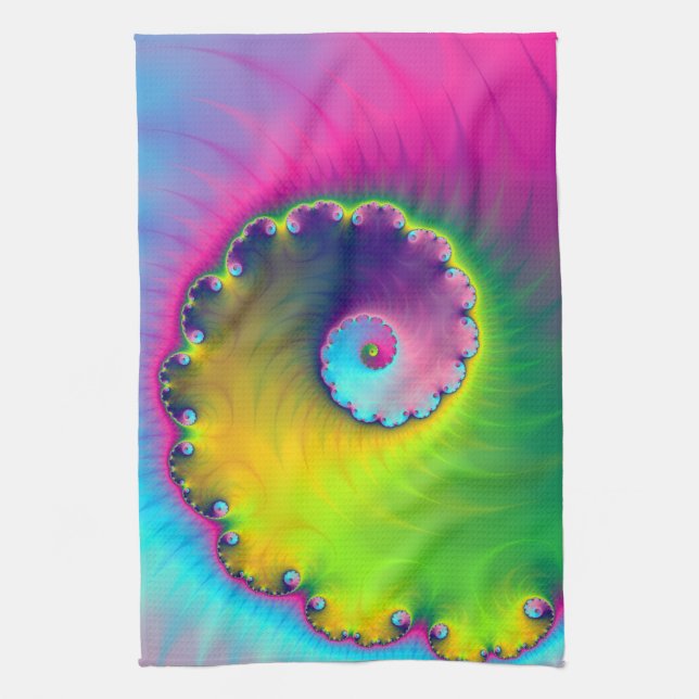 Küchentücher Farbe Wash Spirale (Vertikal)