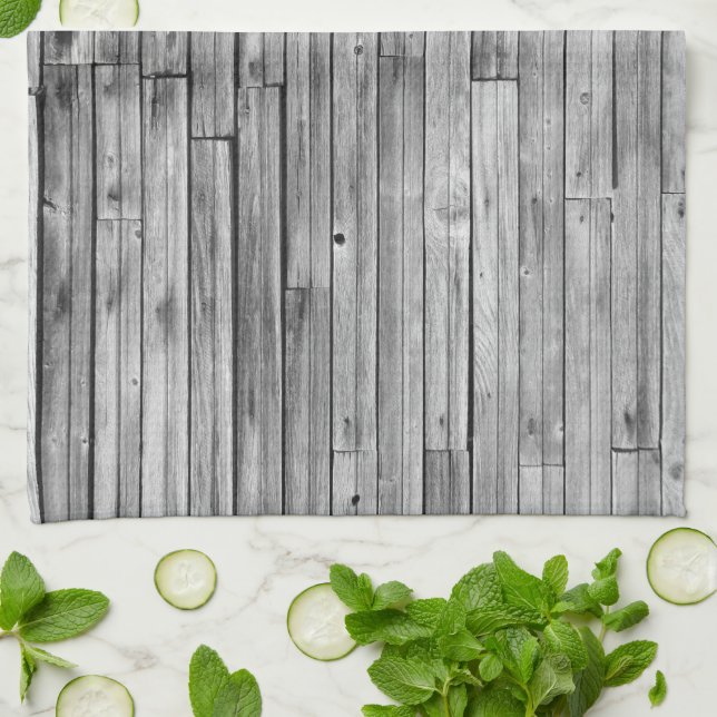 Küchentücher - Gewittertes Stallholz (Gefaltet)