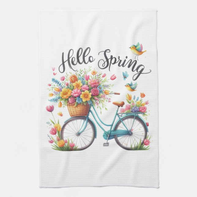 Küchentücher - Hallo Frühling Blumen Küchentücher (Vertikal)