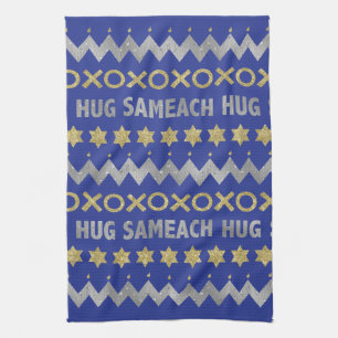 Küchentücher "Hanukkah Hug Sameach" Küchentücher