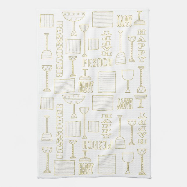 Küchentücher "Happy Passover Words " (Vertikal)