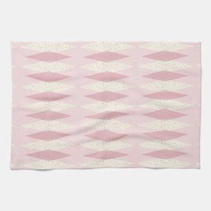Küchentücher im rosa Argyle-Muster des Mittelcentu
