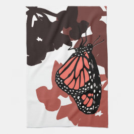 Küchentücher - Korallenfarbener Monarch Butterfly