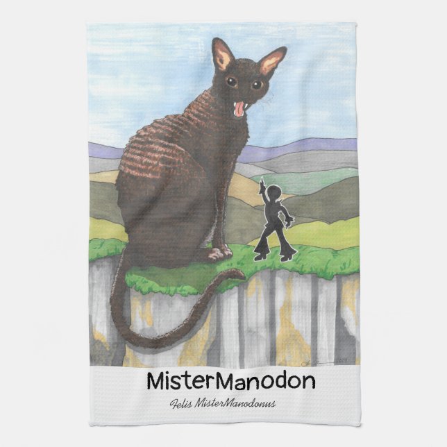 Küchentücher: Mister Manodon Geschirrtuch (Vertikal)