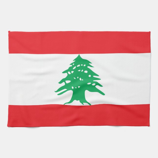 Küchentücher mit Flagge des Libanon (Horizontal)