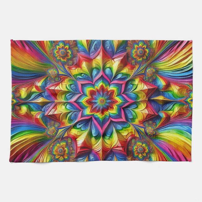 Küchentücher mit LGBTQ Farben Design (Horizontal)