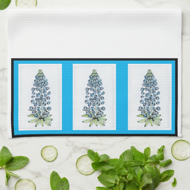 Küchentücher - NGA Blue Bonnets (Gefaltet)