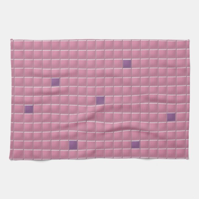 Küchentücher - Rosa Square Mosaik (Horizontal)
