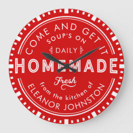 Küchenuhr hausgemachte Retro benutzerdefinierte Fa Große Wanduhr