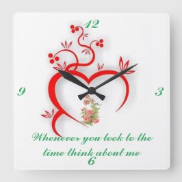 Küchenuhr Quadratische Wanduhr