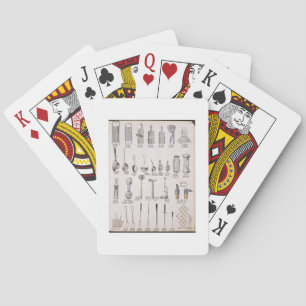 Küchenutensilien, aus einem Katalog von Kuppeln Spielkarten