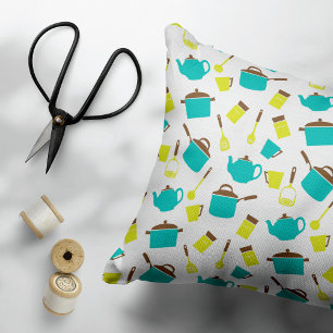 Küchenutensilien, Kochgeschirr, Geschirr, Küchenge Dekokissen