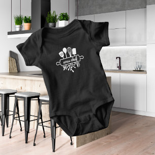 Küchenutensilien Line Art Sous-Chef Baby Strampler