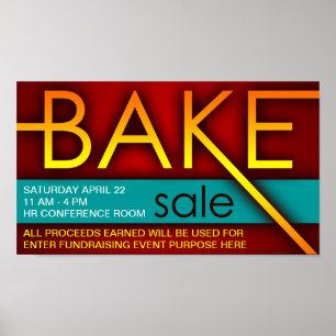 Kuchenverkauf (typografisch) poster