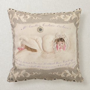Küchenvortrag Frau-Caudles, viktorianische Karte Kissen