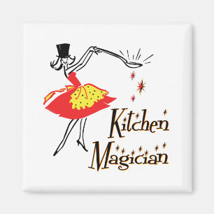 Küchenzauberer Retro-Kochen Art Magnet