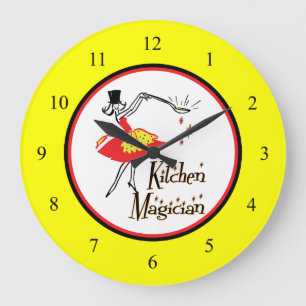 Küchenzauberer Retro-Wanduhr Große Wanduhr