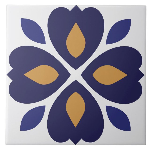 Küchenzubehör Mediterran Portugiesisch blau Fliese (Vorderseite)