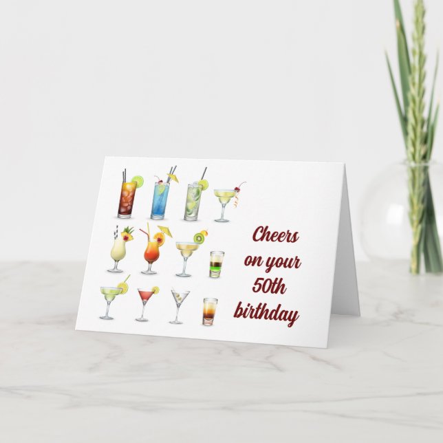 KÜCHER AM **50. GEBURTSTAG** KARTE (Vorderseite)