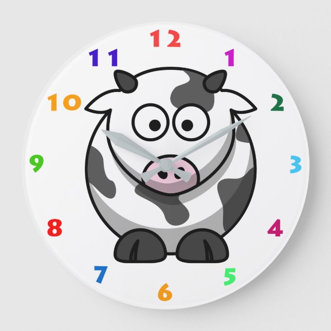 KUCHEREIGNUNG MIT FARBNUMMERN FÜR KINDER GROßE WANDUHR (Vorderseite)