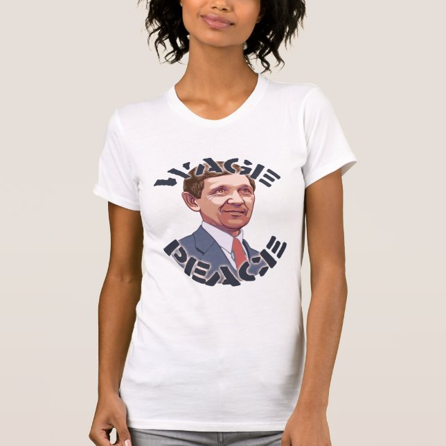 Kucinich - Lohn-Frieden T-Shirt (Vorderseite)