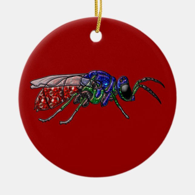 Kuckoo Wasp Keramik Ornament (Vorne)